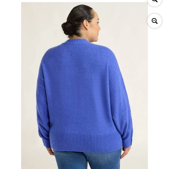 Scoop NYC Plus Dazzling Blue Crewneck Sweater Size 4X NWT - Picture 7 of 9